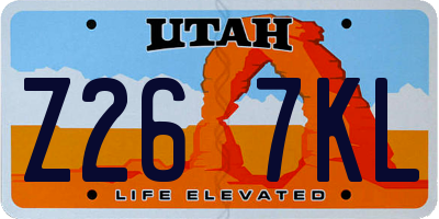 UT license plate Z267KL