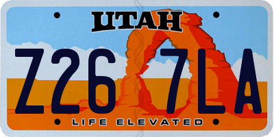 UT license plate Z267LA