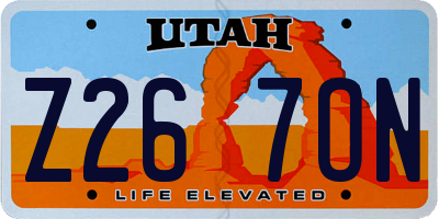 UT license plate Z267ON
