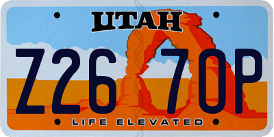 UT license plate Z267OP