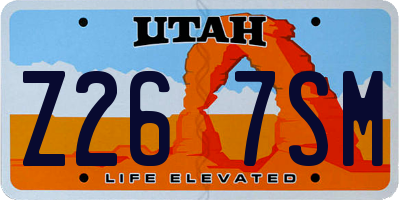 UT license plate Z267SM