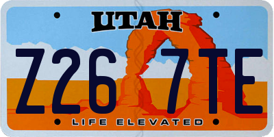 UT license plate Z267TE