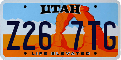 UT license plate Z267TG