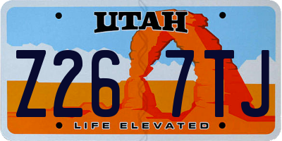 UT license plate Z267TJ