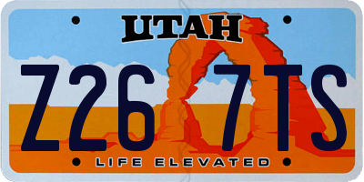 UT license plate Z267TS
