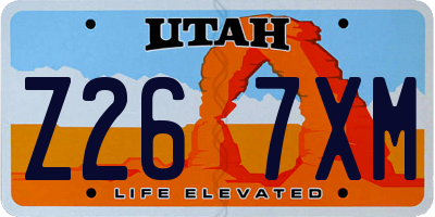 UT license plate Z267XM