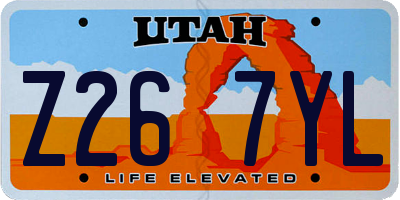 UT license plate Z267YL