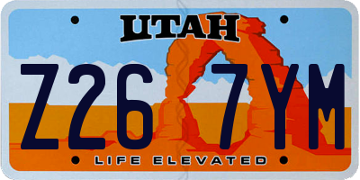 UT license plate Z267YM