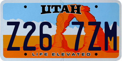 UT license plate Z267ZM