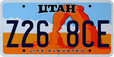 UT license plate Z268CE