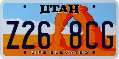 UT license plate Z268CG