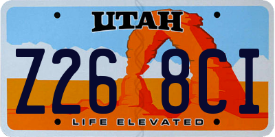UT license plate Z268CI