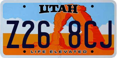 UT license plate Z268CJ