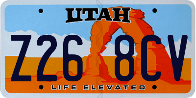 UT license plate Z268CV