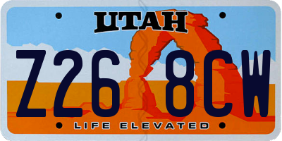 UT license plate Z268CW