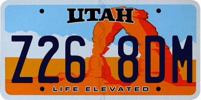 UT license plate Z268DM