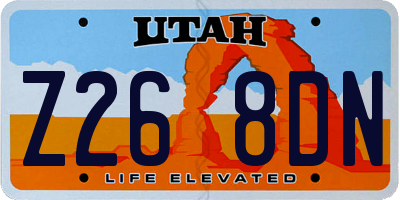 UT license plate Z268DN