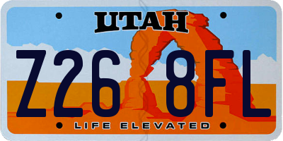 UT license plate Z268FL