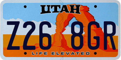 UT license plate Z268GR