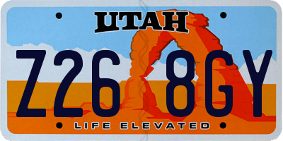 UT license plate Z268GY