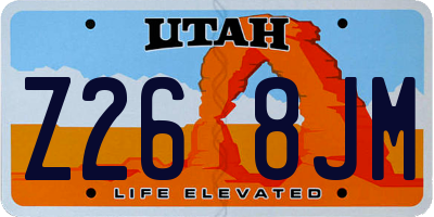 UT license plate Z268JM