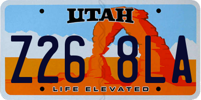 UT license plate Z268LA