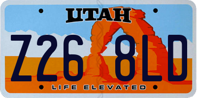 UT license plate Z268LD
