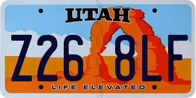 UT license plate Z268LF