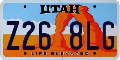UT license plate Z268LG