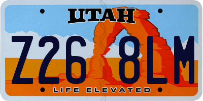 UT license plate Z268LM