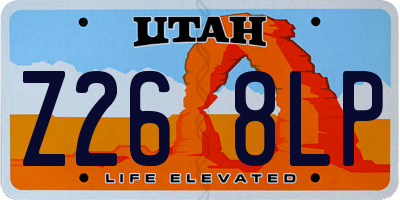 UT license plate Z268LP