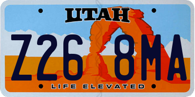 UT license plate Z268MA