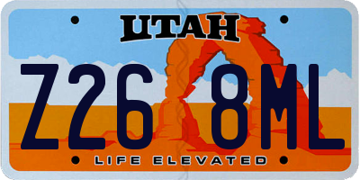 UT license plate Z268ML