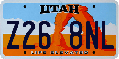 UT license plate Z268NL