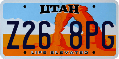 UT license plate Z268PG