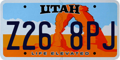 UT license plate Z268PJ