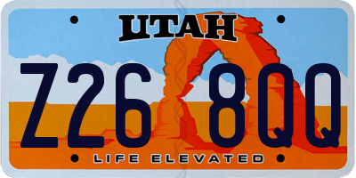 UT license plate Z268QQ