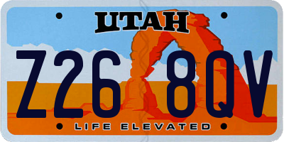 UT license plate Z268QV