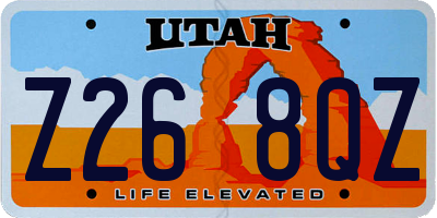 UT license plate Z268QZ