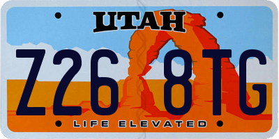UT license plate Z268TG