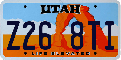 UT license plate Z268TI