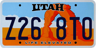 UT license plate Z268TO