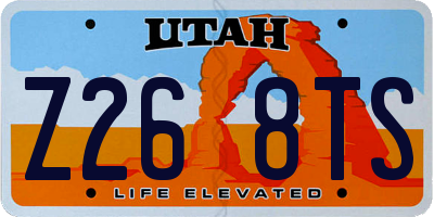 UT license plate Z268TS