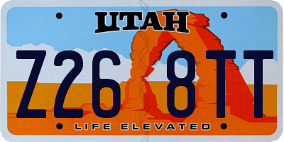 UT license plate Z268TT