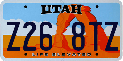 UT license plate Z268TZ