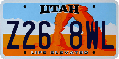 UT license plate Z268WL
