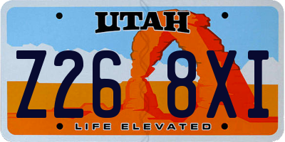 UT license plate Z268XI