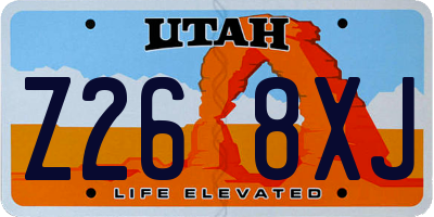 UT license plate Z268XJ