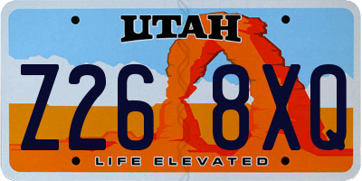 UT license plate Z268XQ