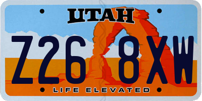 UT license plate Z268XW
